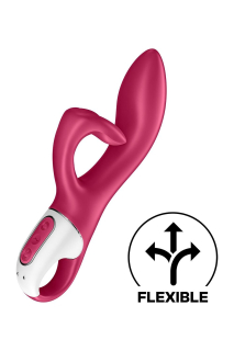 Вібратор-кролик із потрійним відростком Satisfyer Embrace me Berry, 2 мотори, діаметр 3,6 см - - фото №3