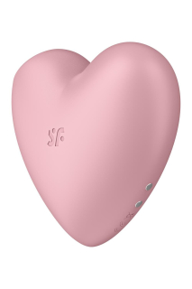 Вакуумний стимулятор-серце з вібрацією Satisfyer Cutie Heart Light Red - - фото №5