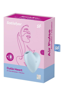 Вакуумний стимулятор-серце з вібрацією Satisfyer Cutie Heart Blue - - фото №7