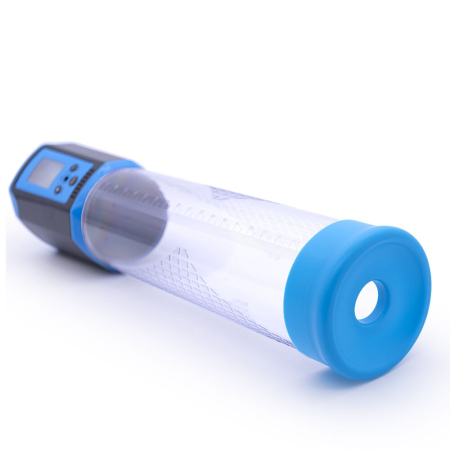 Автоматична вакуумна помпа Men Powerup Passion Pump Blue, LED-табло, перезаряджувана, 8 режимів - фото №3