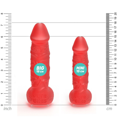 Крафтове мило-член із присоскою Pure Bliss MINI Red, натуральне №5