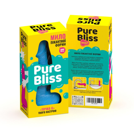 Крафтове мило-член із присоскою Pure Bliss MINI Blue, натуральне - фото №7
