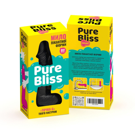 Крафтове мило-член із присоскою Pure Bliss BIG Black, натуральне - фото №7