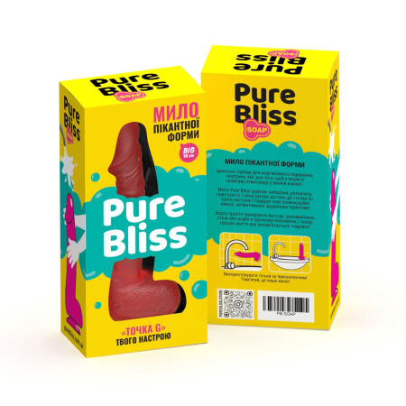 Крафтове мило-член із присоскою Pure Bliss BIG Red, натуральне №7