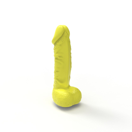 Крафтове мило-член із присоскою Pure Bliss BIG Yellow, натуральне - фото №3