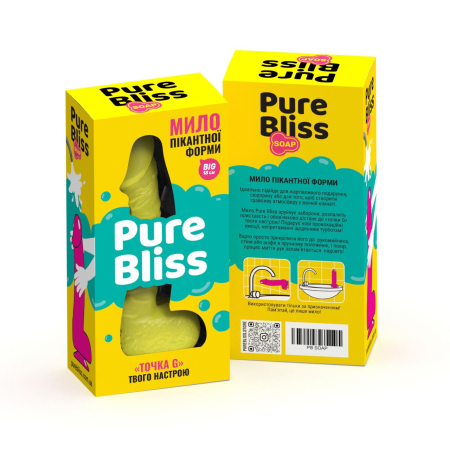Крафтове мило-член із присоскою Pure Bliss BIG Yellow, натуральне - фото №7
