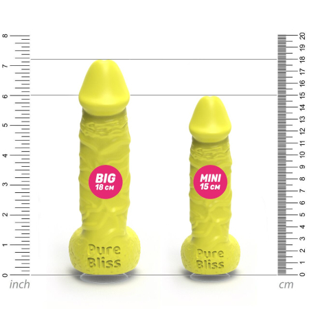 Крафтове мило-член із присоскою Pure Bliss BIG Yellow, натуральне - фото №5