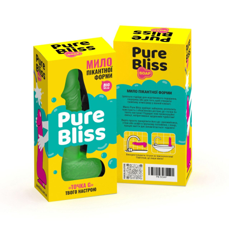 Крафтове мило-член із присоскою Pure Bliss BIG Green, натуральне - фото №7