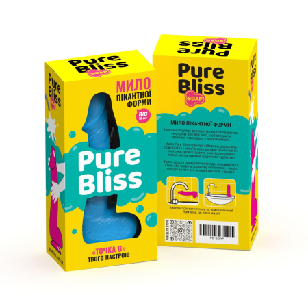 Крафтове мило-член із присоскою Pure Bliss BIG Blue, натуральне - фото №7