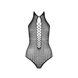 Бодістокінг з декольте Passion BS088 black, імітація корсетної шнурівки - - фото №5