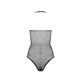 Бодістокінг з декольте Passion BS088 black, імітація корсетної шнурівки - - фото №6