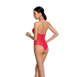 Бодістокінг з декольте Passion BS088 red, імітація корсетної шнурівки - - фото №2