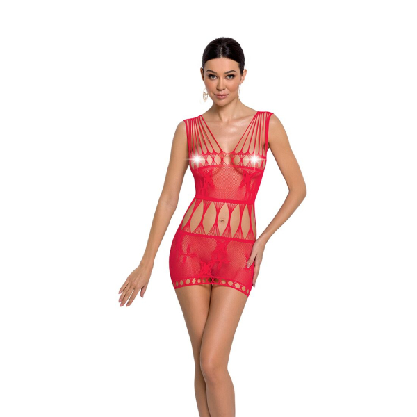 Бодістокінг мінісукня з метеликами Passion BS090 One Size red - фото