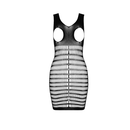 Бодістокінг-сукня з відкритими грудями Passion BS092 black - фото №3