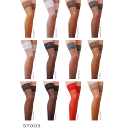 Панчохи Passion ST003 1/2 beige, класичні, на ажурній силіконовій резинці - - фото №3