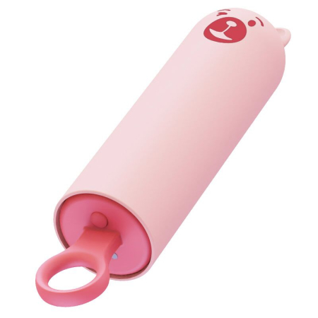 Вібратор CuteVibe Teddy Pink (Black Dildo), реалістичний вібратор під виглядом морозива №2