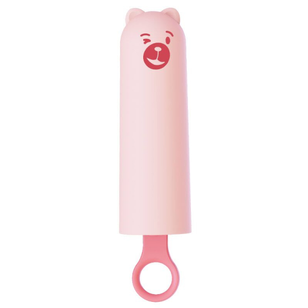 Вібратор CuteVibe Teddy Pink (Black Dildo), реалістичний вібратор під виглядом морозива 