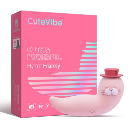 Вакуумний вібратор CuteVibe Franky Pink - - фото №5