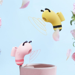 Вакуумний стимулятор із мікрострумами KISSTOY Beebe Yellow, на палець - - фото №6