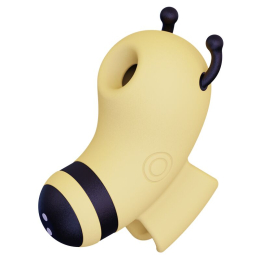 Вакуумний стимулятор із мікрострумами KISSTOY Beebe Yellow, на палець - - фото №4