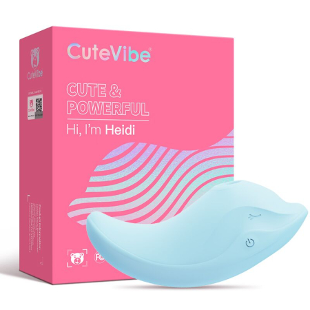 Вібратор та вакуумний стимулятор CuteVibe Heidi Blue №4