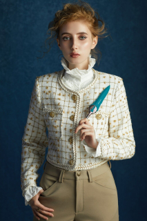 Вишуканий вібратор Knight Jenay FLOWERS & SWORD, маска, стрічка та лубрикант у комплекті - - фото №11