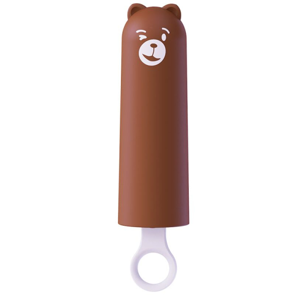 Вібратор CuteVibe Teddy Brown (Pink Dildo), реалістичний вібратор під виглядом морозива 