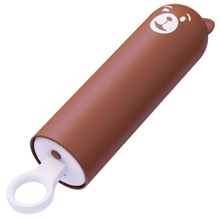 Вібратор CuteVibe Teddy Brown (Pink Dildo), реалістичний вібратор під виглядом морозива №2