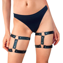Гартери на ногу із натуральної шкіри Art of Sex - Kristina Leg Garters (2 шт), цвет Чорний - - фото №2