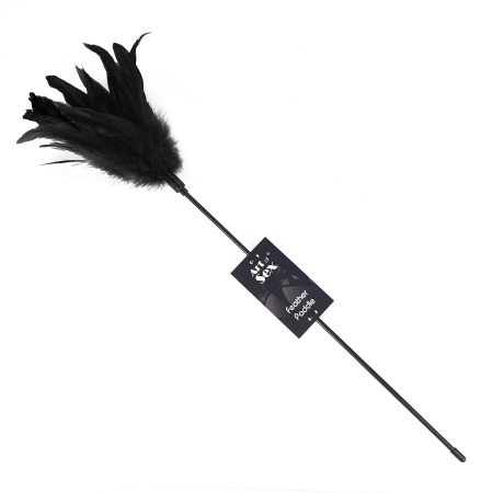 Лоскітка з пером півня Art of Sex – Feather Paddle, чорна 