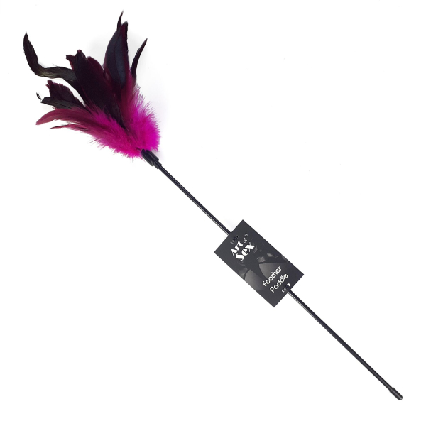 Лоскітка з пером півня Art of Sex – Feather Paddle, темно-рожева - фото