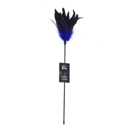 Лоскітка з пером півня Art of Sex – Feather Paddle, синя - - фото №2