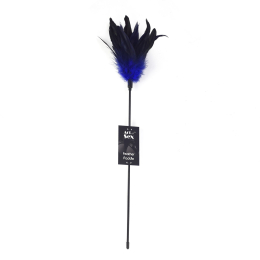 Лоскітка з пером півня Art of Sex – Feather Paddle, синя - - фото №3