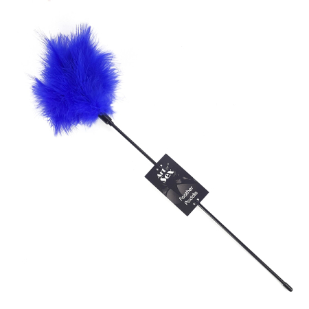 Лоскітка з пером індика Art of Sex – Feather Paddle, синя 