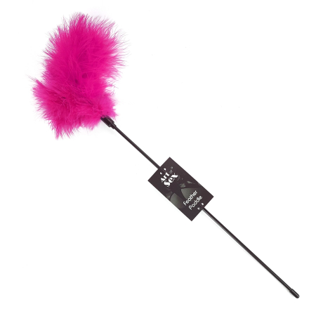 Лоскітка з пером індика Art of Sex – Feather Paddle, темно-рожева 