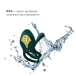 Смарт-ерекційне кільце Zalo - BAYEK Turquoise Green, подвійне з ввідною частиною, пульт ДК - - фото №5