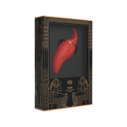 Вібратор 2в1 з язичком Zalo — Hero Wine Red, кристал Swarovski - №9