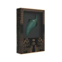 Вібратор 2в1 з язичком Zalo — Hero Jewel Green, кристал Swarovski - - фото №9