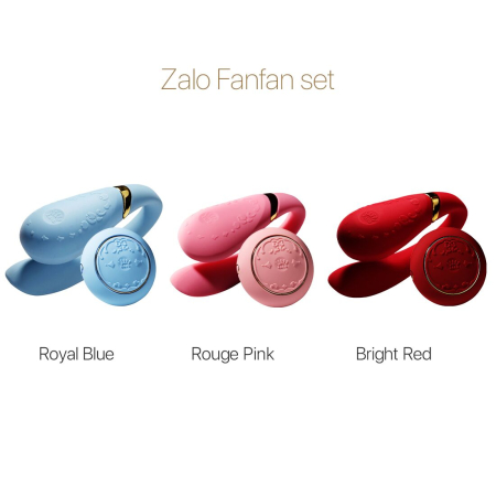 Смартвібратор для пар Zalo Fanfan set Royal Blue, пульт ДК - фото №9