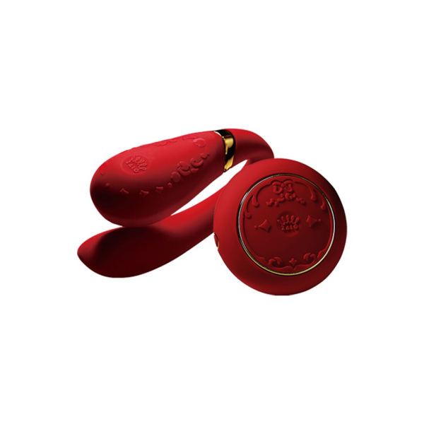 Смартвібратор для пар Zalo Fanfan set Bright Red, пульт ДК - фото