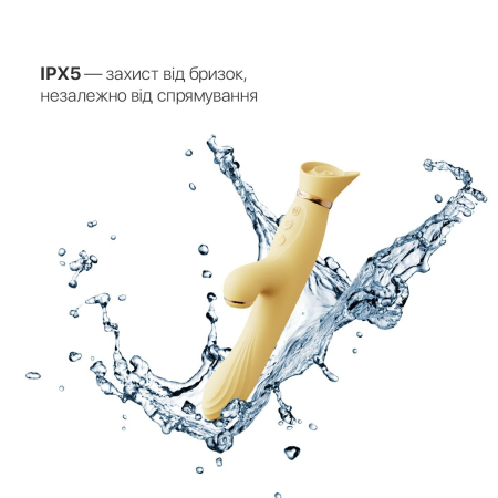 Вібратор з підігрівом та вакуумною стимуляцією клітора Zalo - ROSE Vibrator Lemon Yellow - фото №5