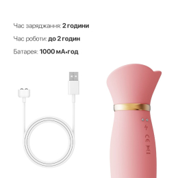 Пульсатор-вібратор із вакуумною стимуляцією клітора Zalo - ROSE Thruster Strawberry Pink - - фото №6
