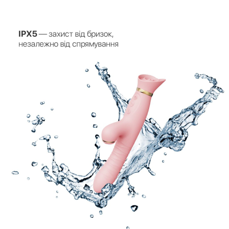 Пульсатор-вібратор із вакуумною стимуляцією клітора Zalo - ROSE Thruster Strawberry Pink - фото №5