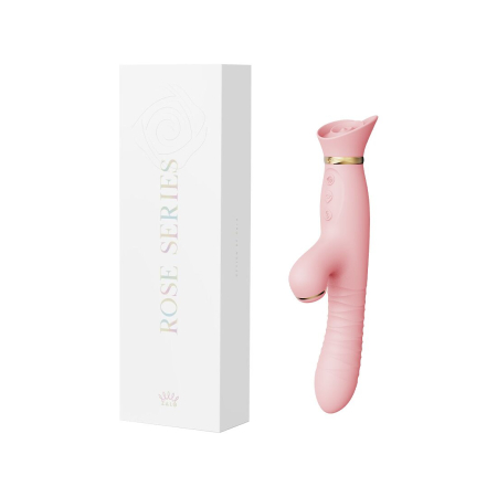 Пульсатор-вібратор із вакуумною стимуляцією клітора Zalo - ROSE Thruster Strawberry Pink - фото №9