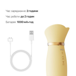 Пульсатор-вібратор із вакуумною стимуляцією клітора Zalo - ROSE Thruster Lemon Yellow - - фото №6