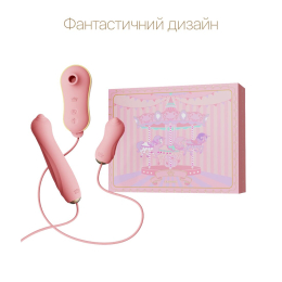 Набір 3в1 Zalo – UNICORN Set Pink, віброяйце, пульсатор, вакуумний стимулятор - - фото №3