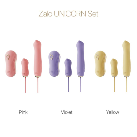 Набір 3в1 Zalo – UNICORN Set Yellow, віброяйце, пульсатор, вакуумний стимулятор №8