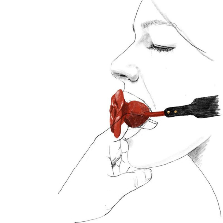 Розкішний кляп у вигляді троянди Zalo - Rose Ball Gag, подвійне використання - фото №5