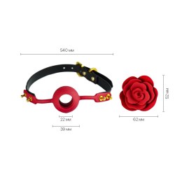 Розкішний кляп у вигляді троянди Zalo - Rose Ball Gag, подвійне використання - - фото №2