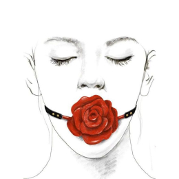 Розкішний кляп у вигляді троянди Zalo - Rose Ball Gag, подвійне використання - - фото №4